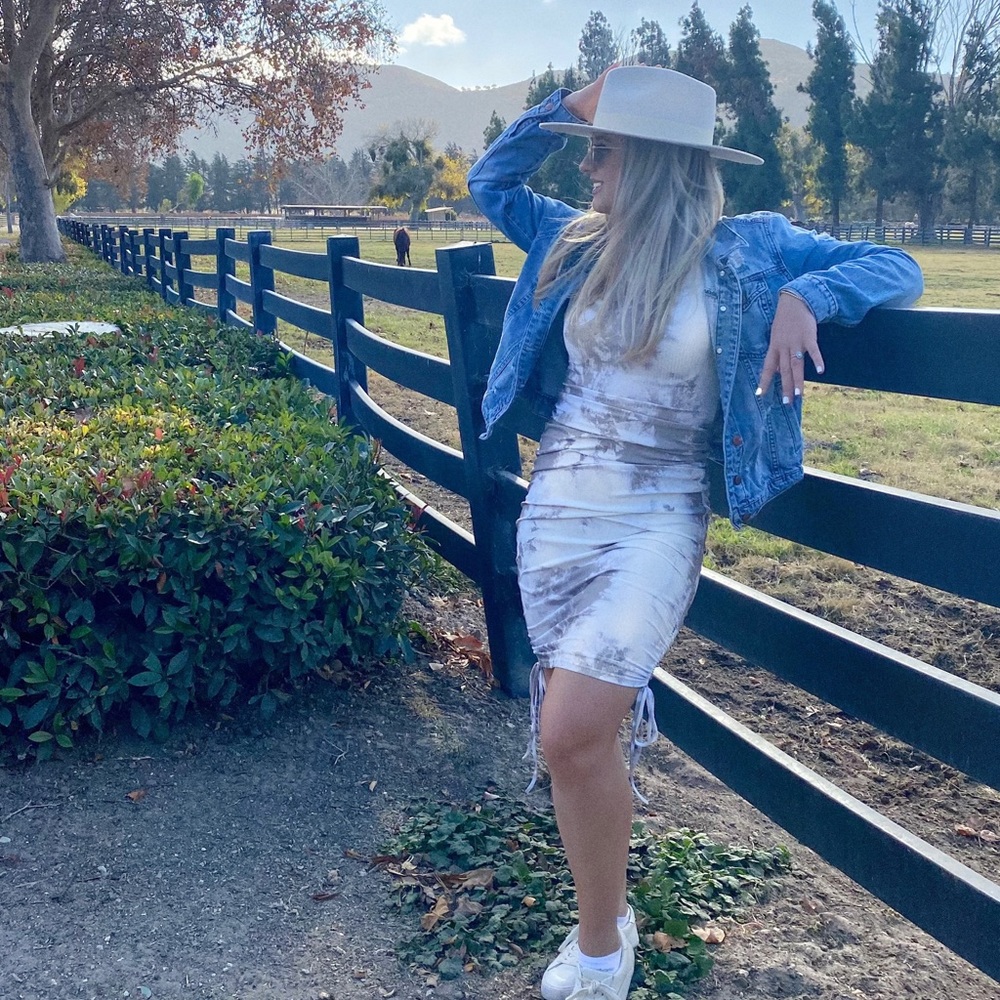 🆕 Tie- Dye Lace Up Dress